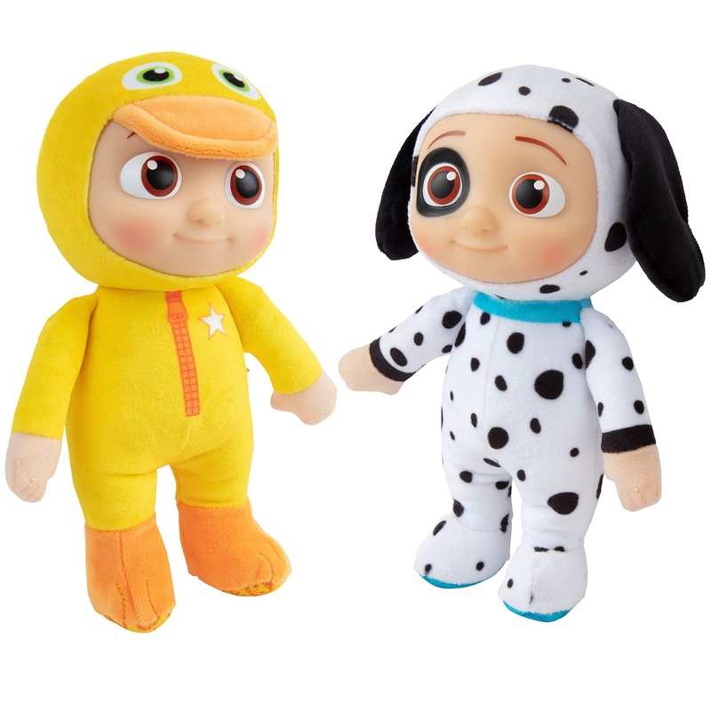 Cocomelon 8' Jj Puppy & Duck Plush 2-Pack - Officially Licensed - Soft Stuffed Animal Doll Toy Figure - Easter Basket Stuffer Gift For Kids, Boys, Girls, Toddlers, Preschoolers 18+Mo