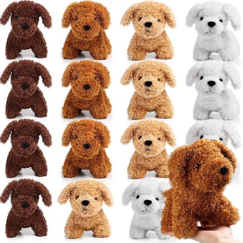 Syhood 16 Pcs Plush Dogs 7.87 Inches Stuffed Dogs Bulk Plush Stuffed Animal Easter Party Favor Gift For Girls Boys Goodie Bag Birthday(Puppy Dog)