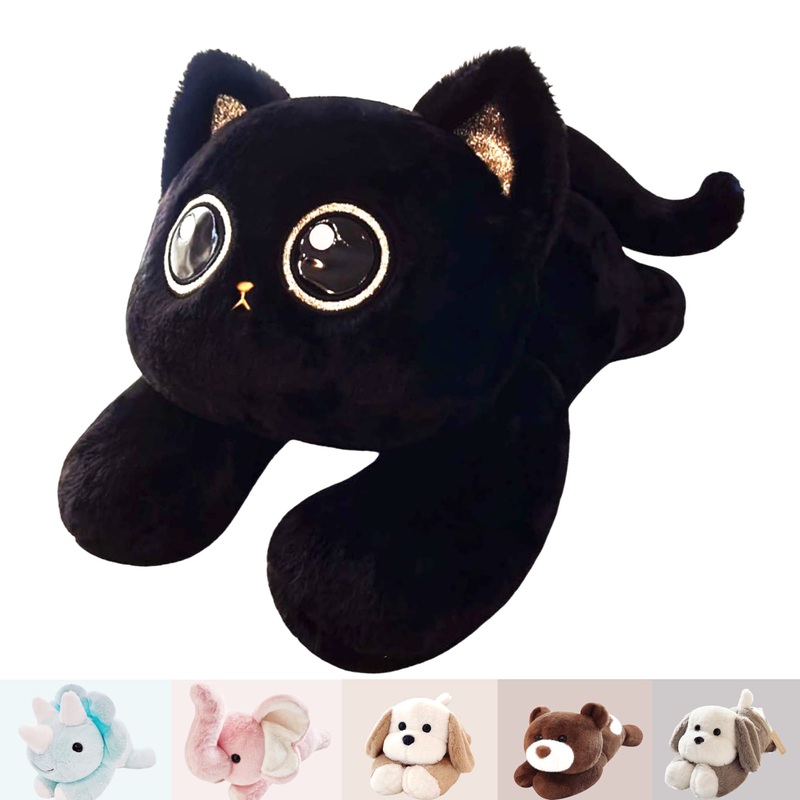 Uoozii 21''  4 Pounds Black Cat Weighted Stuffed Animals - Cute Weighted Plush Toy Comfort Big Weighted Throw Pillow Gifts For K