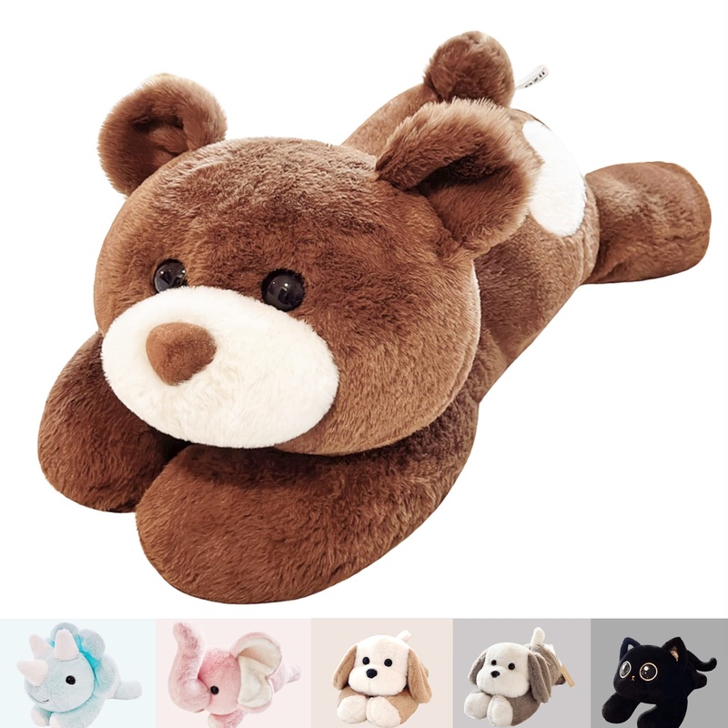 Uoozii 22''  4 Pounds Teddy Bear Weighted Stuffed Animals With Unscented Microwave Heating Pad Inside, Cute Coolable Heatable We