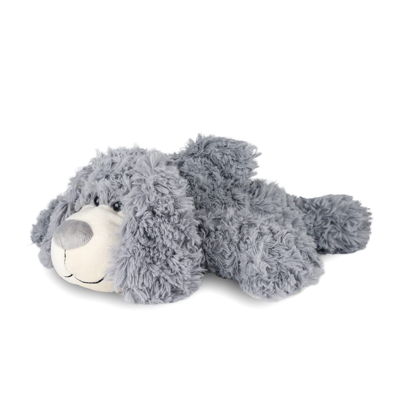Weigedu Smiling Puppy Dog Stuffed Animal Plush Toys, 17.7 Inches Gray