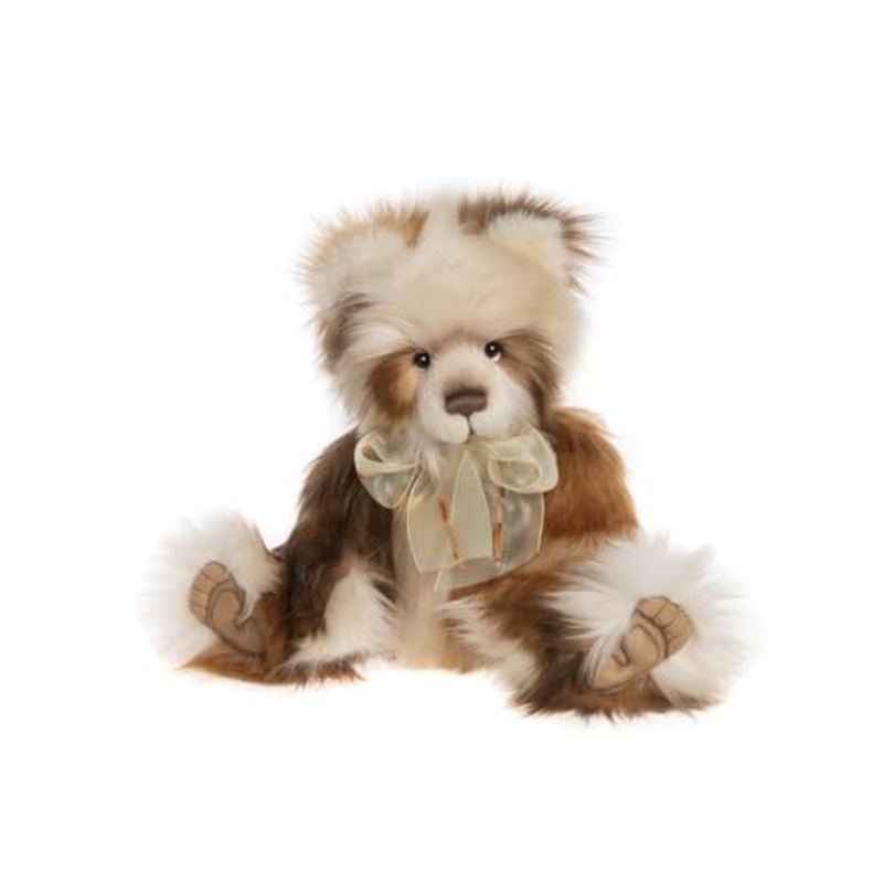 Charlie Bears  Annie Versary | 2023 Long Plush Fluffy Brown And Beige Teddy Bear