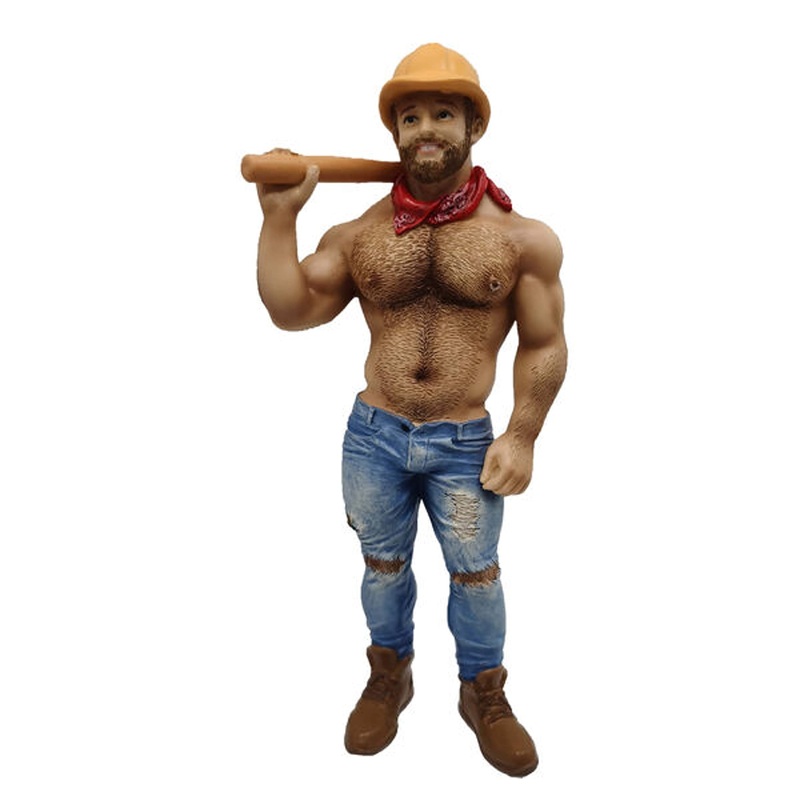 December Diamonds 55-55328 Poke The Bear Series, Construction Bear, Resin Ornament