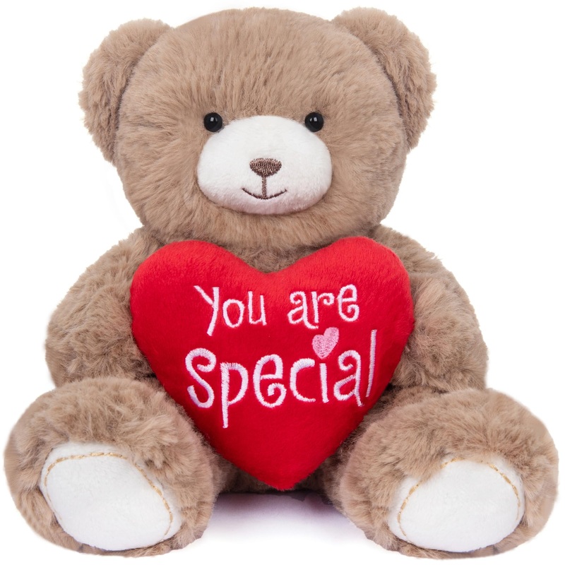 My Oli Valentine'S Day Gift For Her 7 Plush Teddy Bear Stuffed Animal Plush Bear With Red Heart Plush Toys Valentines Bear For Babies Girlfriend Wife Mom, Brown