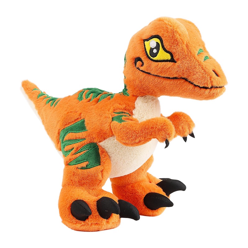 Tcbunny Baby Dinosaur 12' Bedtime Stuffed Animal Plush Toy, Kid'S Gifts For Boys, Girls, Birthday, Valentine, Christmas, Veliciraptor - Orange