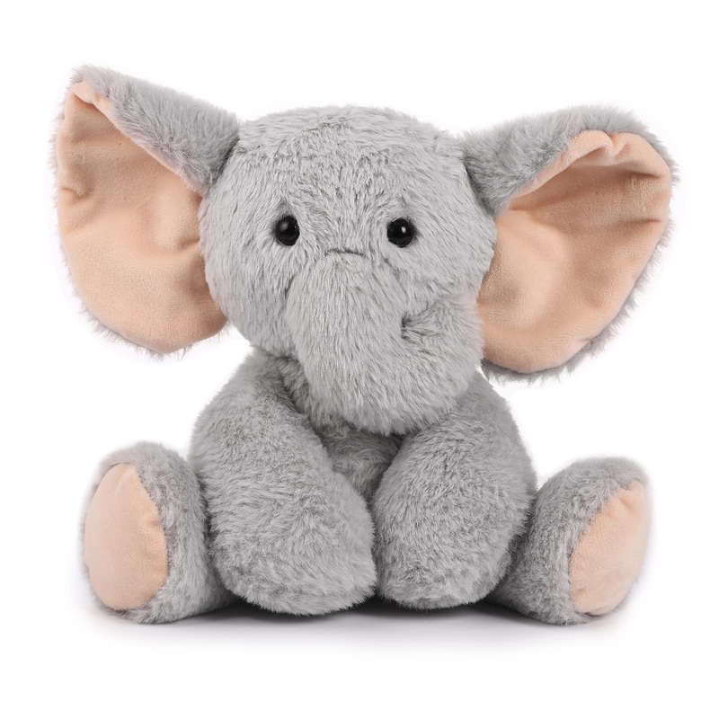 Tcbunny Baby Elephant Bedtime Stuffed Animal Plush Toy 11', Kids, Aichie (Grey)