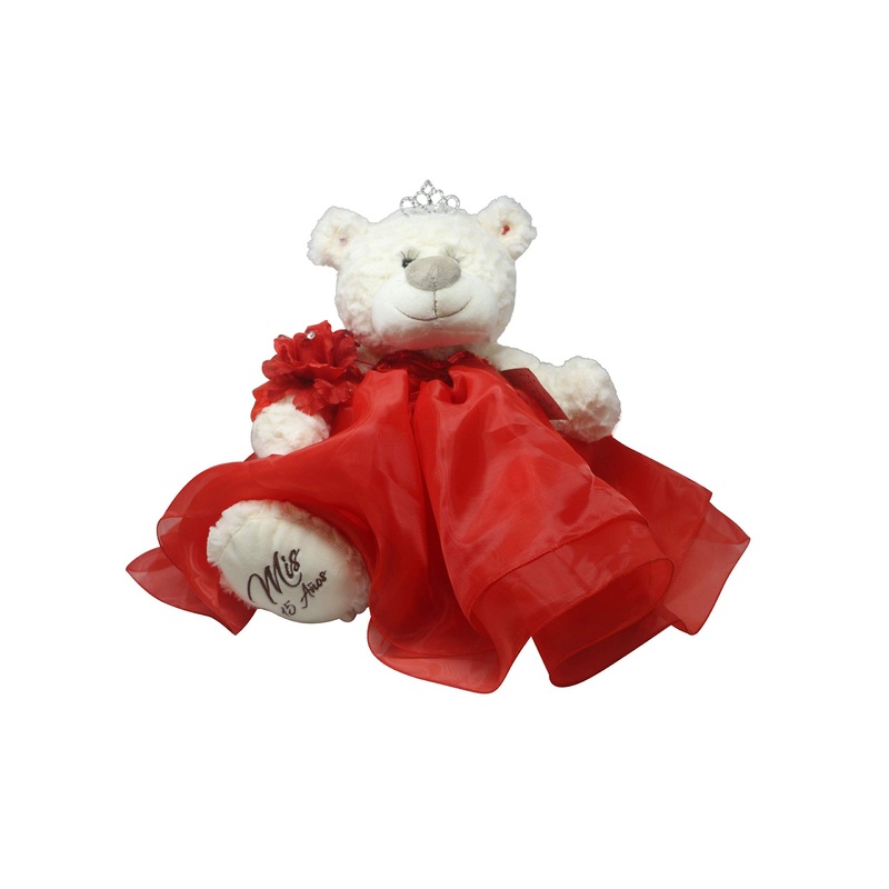 20' Quince Anos Quinceanera Last Doll Teddy Bear With Dress (Centerpiece) ~Red~ B16831-14