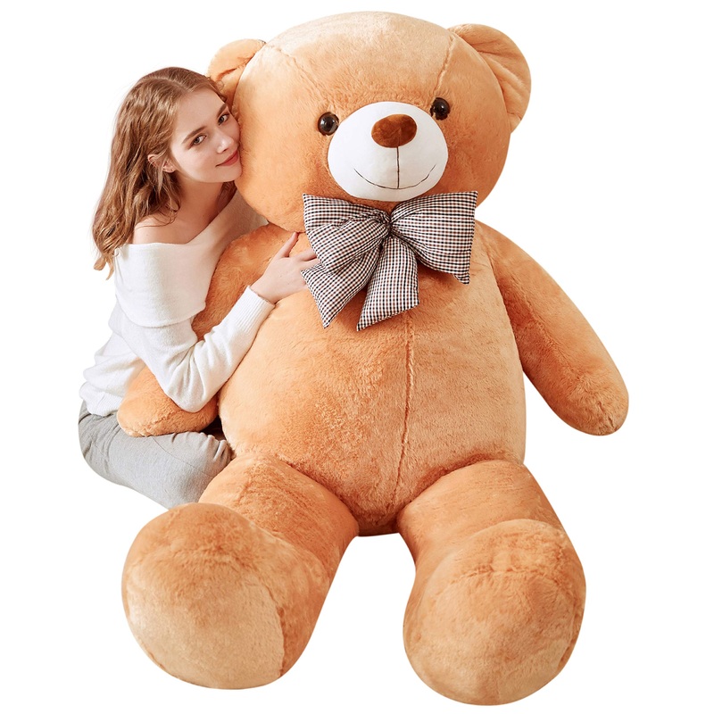Ikasa Giant Teddy Bear Plush Toy Stuffed Animals (Brown, 59 Inches)