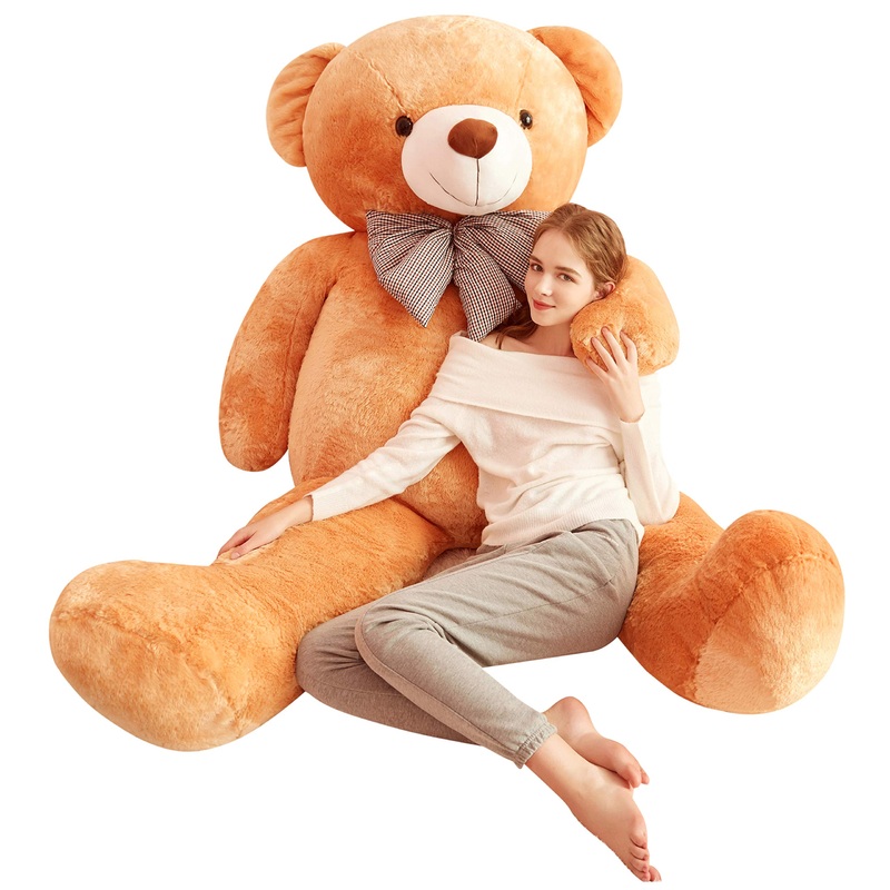 Ikasa Giant Teddy Bear Plush Toy Stuffed Animals (Brown, 70 Inches)