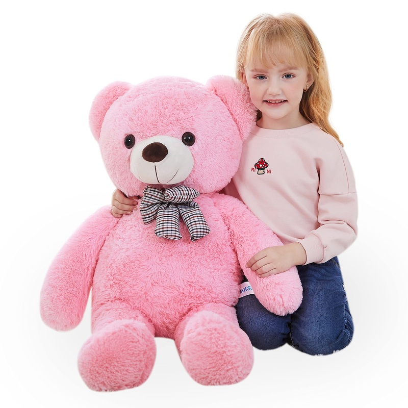 Ikasa Giant Teddy Bear Plush Toy Stuffed Animals (Pink, 30 Inches)