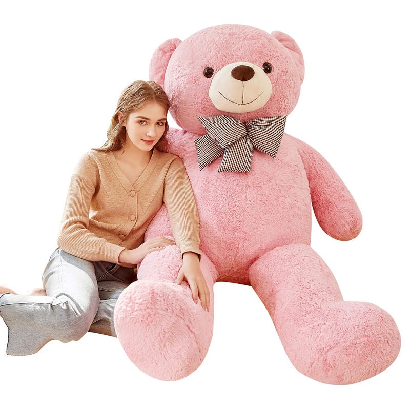Ikasa Giant Teddy Bear Plush Toy Stuffed Animals (Pink, 59 Inches)
