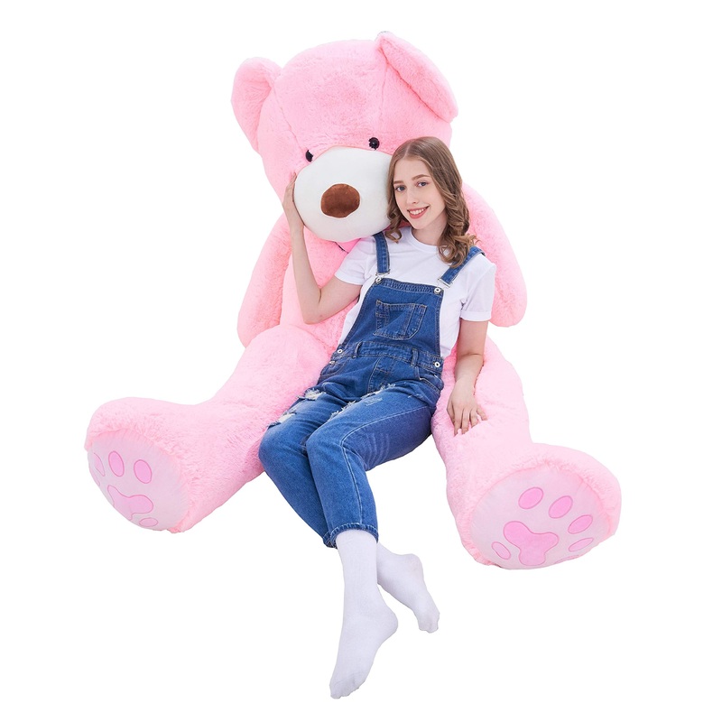 Ikasa Giant Teddy Bear Plush Toy Stuffed Animals (Pink, 78 Inches)