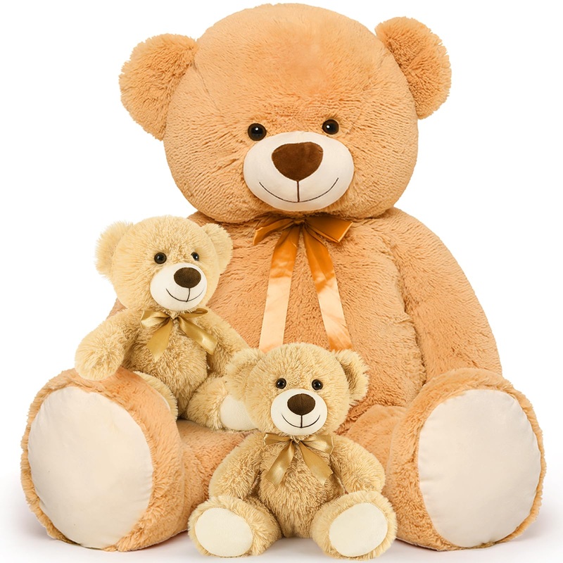Morismos 39' Giant Teddy Bears With Babies, Large Mom And 2 Baby Bears For Baby Shower, Big Bear Stuffed Plush For Christmas, Valentine'S Day