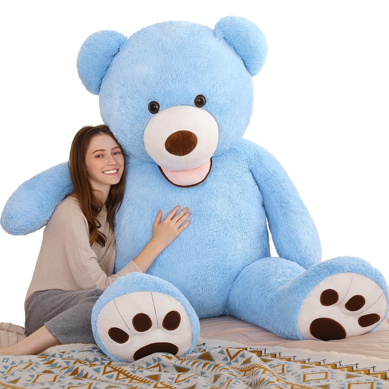 Morismos Giant Teddy Bear Plush 5 Feet, Large Big Teddy Bears Stuffed Animals For Girlfriend Boyfriend, 5 Foot Huge Bear Gifts For Valentine'S Day, Baby Shower, Birthday