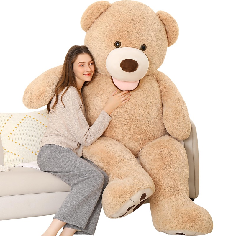 Morismos Giant Teddy Bear Plush 5 Feet, Life Size Huge Teddy Bears For Girlfriend Boyfriend, 5 Foot Large Bear Gifts For Valentine'S Day, Baby Shower, Birthday