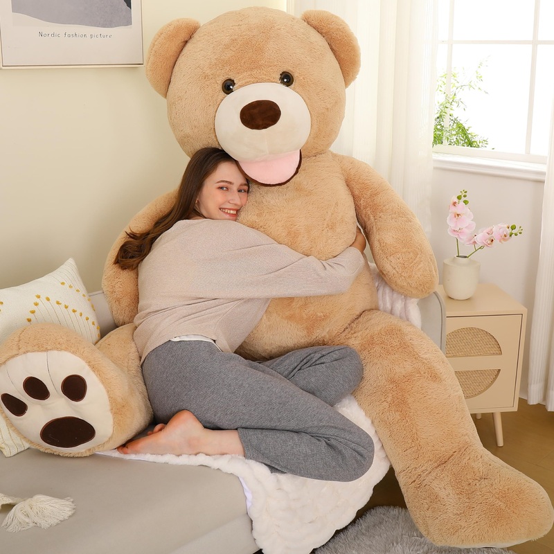 Morismos Giant Teddy Bear Plush 6 Feet, Life Size Huge Teddy Bears For Girlfriend Boyfriend, 6 Foot Large Bear Gifts, Baby Shower, Birthday