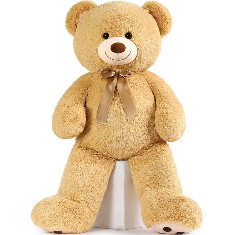 Morismos Giant Teddy Bear Stuffed Animal 4Ft, Big Teddy Bear Plush For Baby Shower, Life Size Stuffed Bear Gifts For Kids, Girls, Girlfriend, Women On Valentine, Christmas, Birthday(Blue)