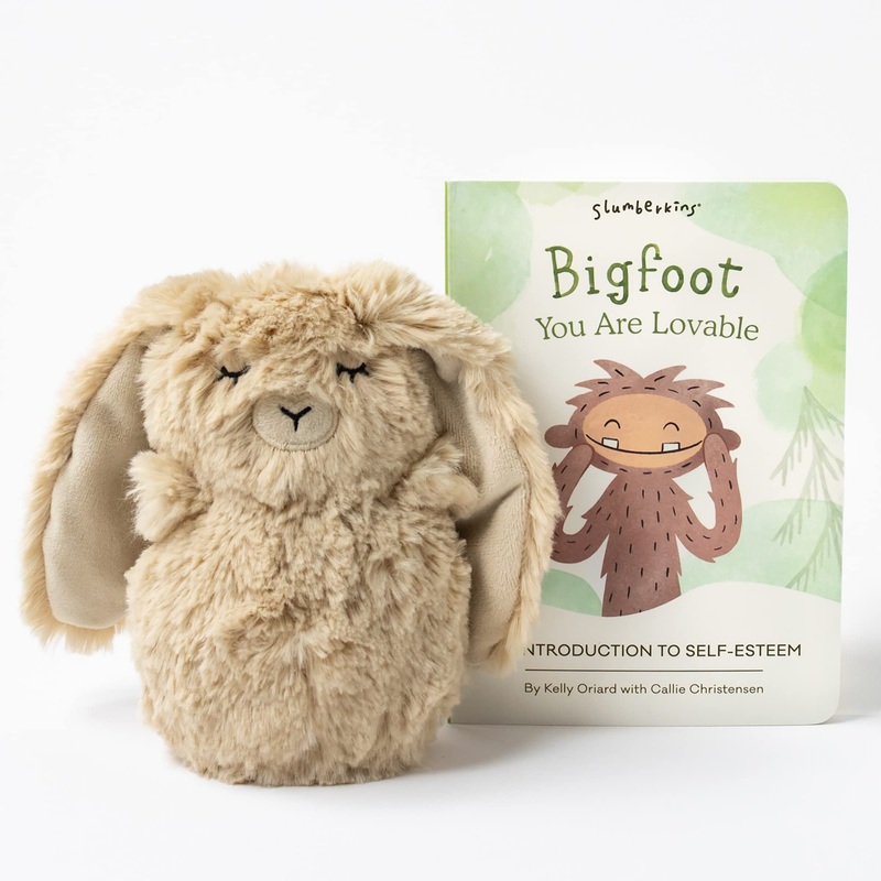 Slumberkins Bigfoot, You Are Lovable Board Book & Bunny Mini | Supports Self-Esteem & Social Emotional Intelligence For Ages 0+