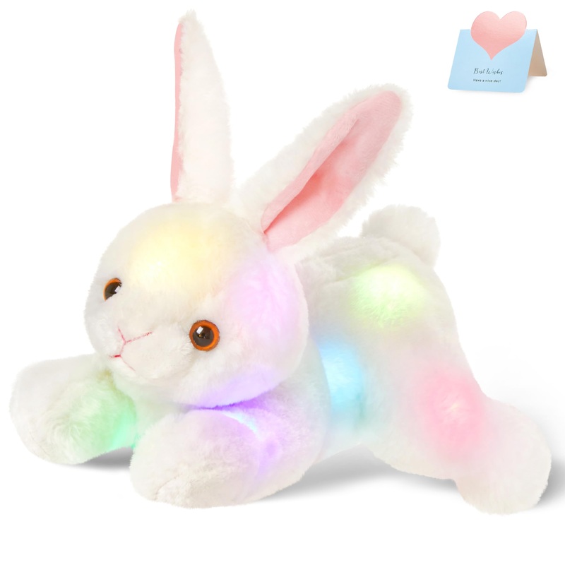 Specialyou Light Up Plush Bunny Rabbit Stuffed Animal Rabbit Plushie Toy Glow In The Dark Bedtime Companion Easter Bunny Gift For Kids, 14Best Gifts For Easter Day(Led)