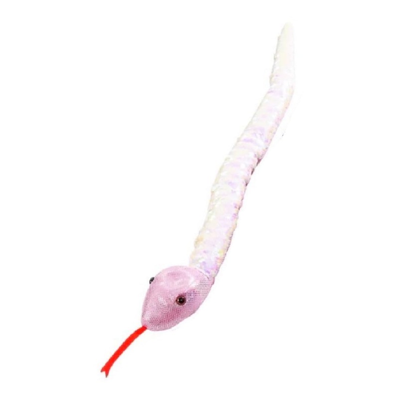 Zugar Land Colorful Sequin Plush Snakes (26') Reversible Double-Sided Color Changing Sequin. Jungle Animal Birthday Party Favor, Room Decor (4 Pack