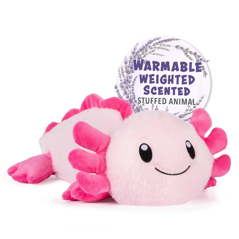 1I4 Group Warm Pals - Axolotl - Cozy Lavender Scented Plush Toys - Stuffed Animal - Coolable Bedtime Comfort Plushie