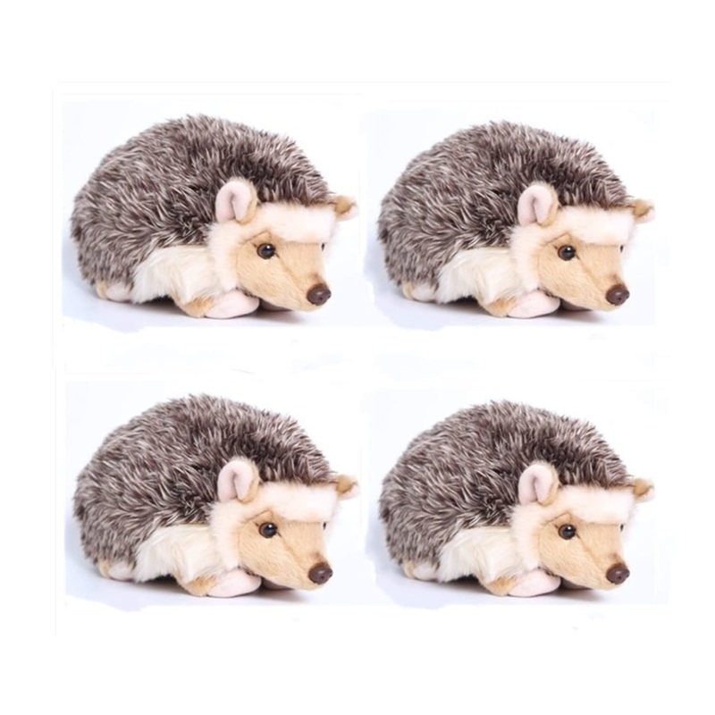 Tammyflyfly Lifelike Hedgehog Plush Stuffed Animal Toy Desert Hedgehog Cute Animal Model (6 Inches) (6 In(Pack Of 4))