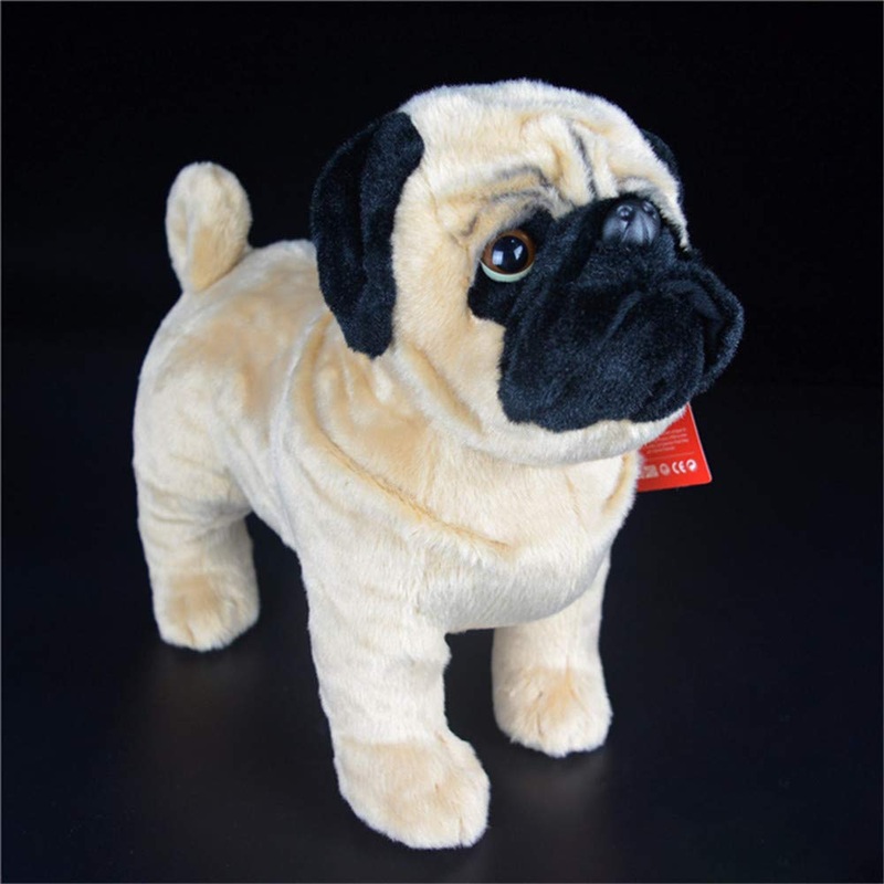 Tammyflyfly Pugsly Pug Plush Stuffed Animal Puppy Dog, 12 Inches (Brown)