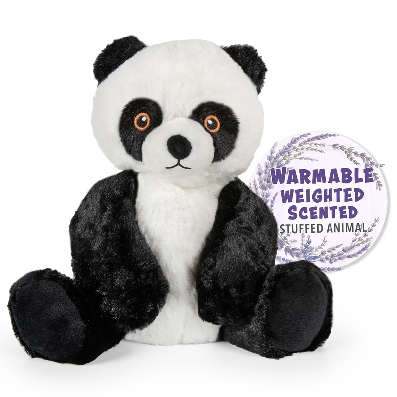 Warm Pals - Bamboo Panda - 1.5Lbs - Cozy Microwavable Lavender Scented Plush Toys - Heated Stuffed Animal - Heatable Coolable Bedtime Comfort Plushie
