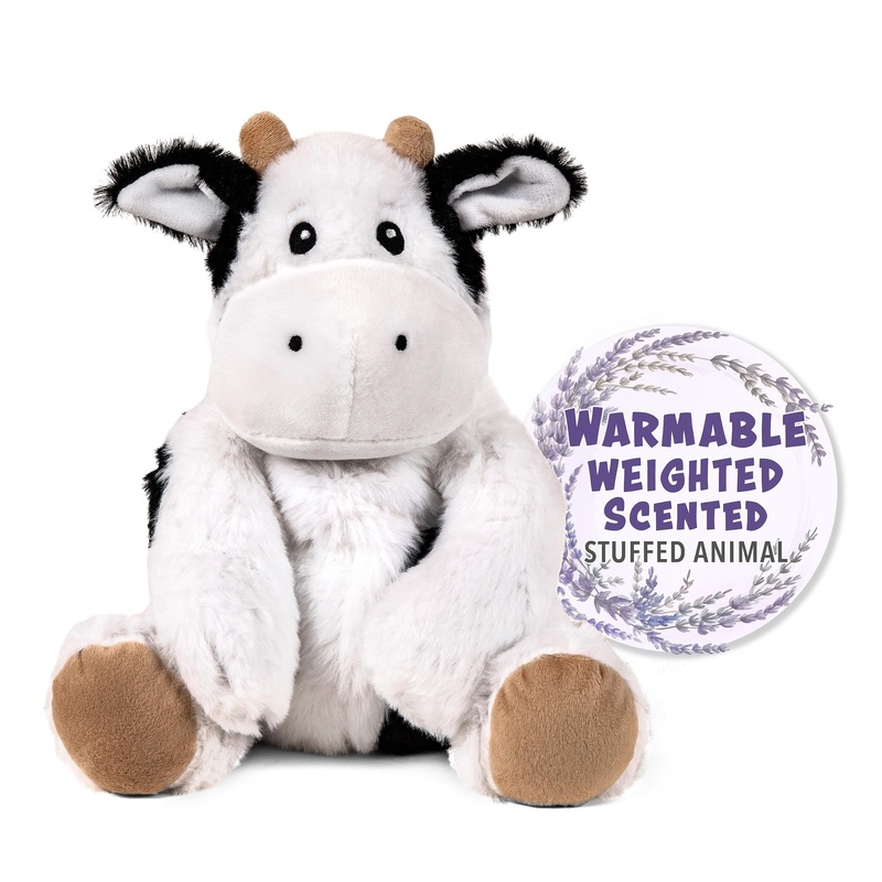 Warm Pals - Callie Cow - 1.5Lbs - Cozy Microwavable Lavender Scented Plush Toys - Heated Stuffed Animal - Heatable Coolable Bedtime Comfort Plushie