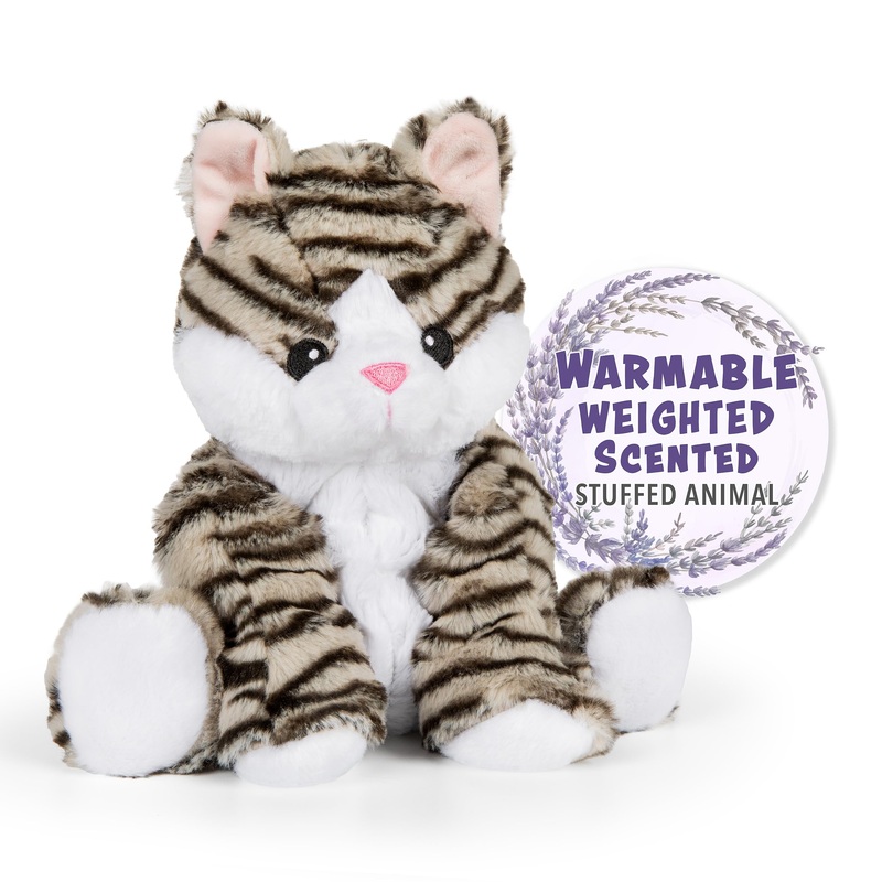 Warm Pals - Kiki Kitten - 1.5Lbs - Cozy Microwavable Lavender Scented Plush Toys - Heated Stuffed Animal - Heatable Coolable Bedtime Comfort Plushie