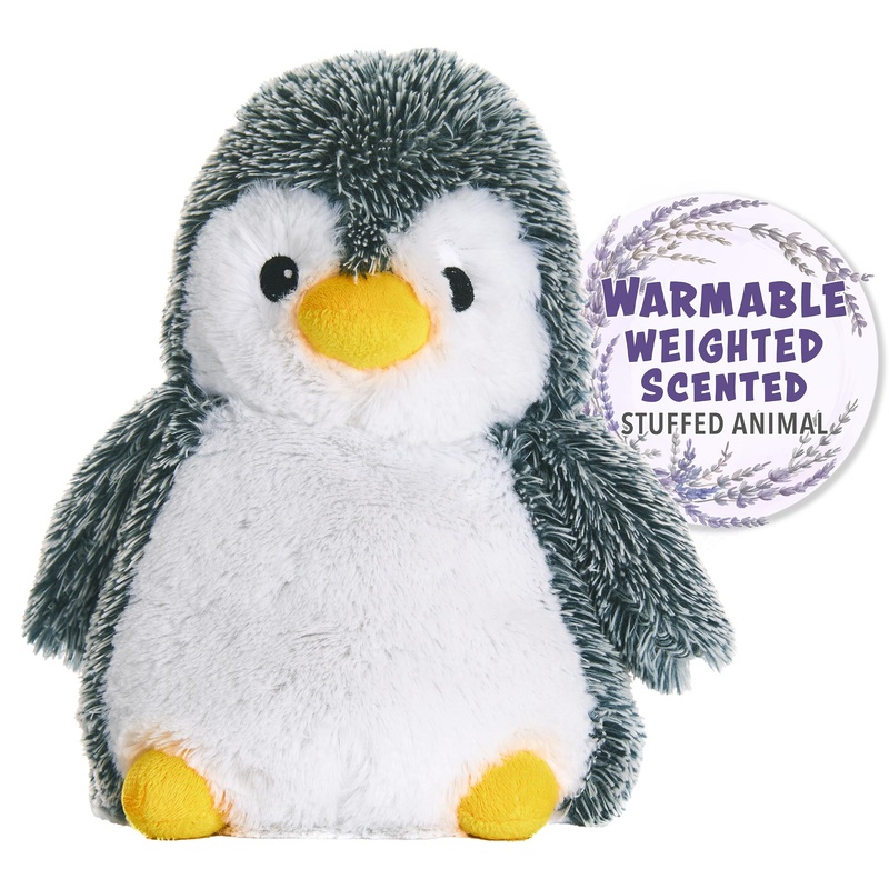 Warm Pals - Peppy Penguin - 1.5Lbs - Cozy Microwavable Lavender Scented Plush Toys - Heated Stuffed Animal - Heatable Coolable Bedtime Comfort Plushie