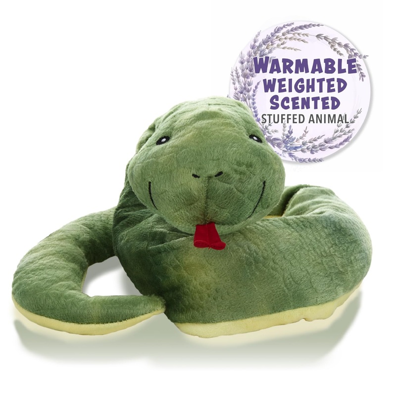 Warm Pals - Sammy The Snake - 1.5Lbs - Cozy Microwavable Lavender Scented Plush Toys - Heated Stuffed Animal - Heatable Coolable Bedtime Comfort Plushie