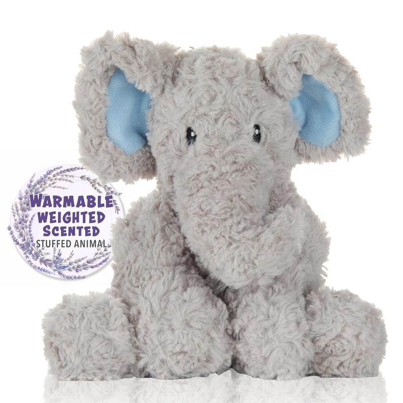 Warm Pals - Sweet Elephant - 1.5Lbs - Cozy Microwavable Lavender Scented Plush Toys - Heated Stuffed Animal - Heatable Coolable Bedtime Comfort Plushie