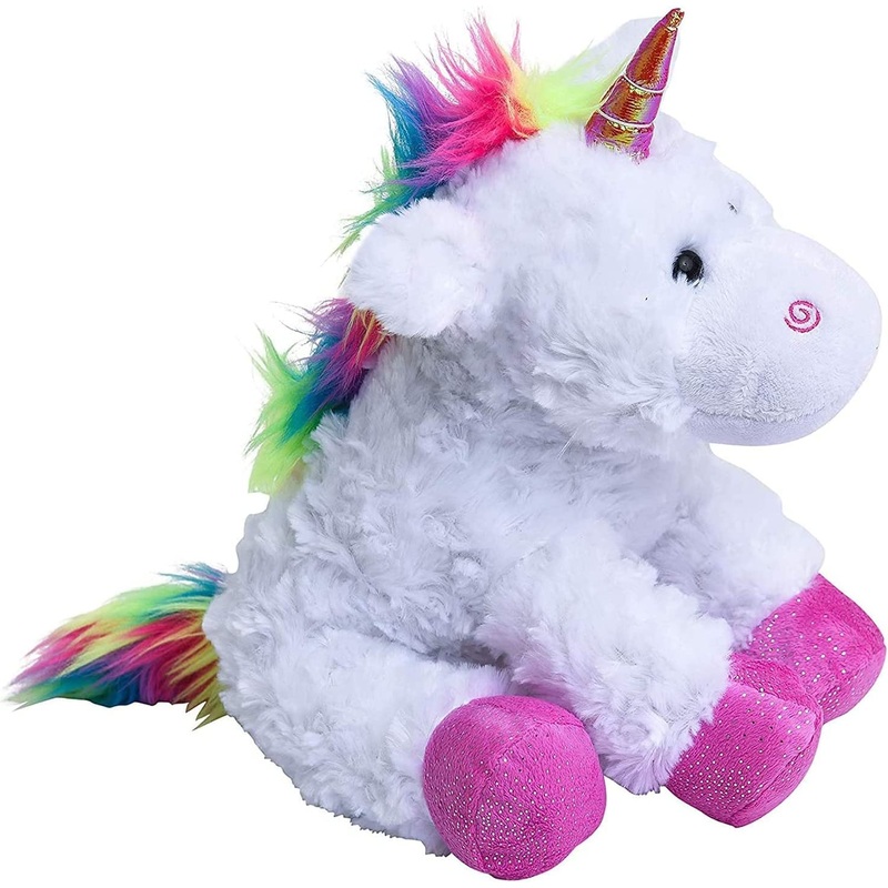 Weupe Unicorn Stuffed Animal, Unicorn Plush, Stuffed Unicorn, Rainbow Horse Toys, Pink Pony, Fluffy Soft Cute Unicorn, Perfect Toy For Kids, Girls And Boys, 10 Inch Size
