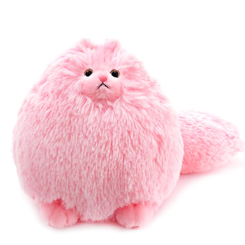 Winsterch Cute Pink Cat Stuffed Animals Plush Toy,Kids Plushies Cat Teddy Soft Toy Birthday For Girls,Stuffed Cat Plush Animals
