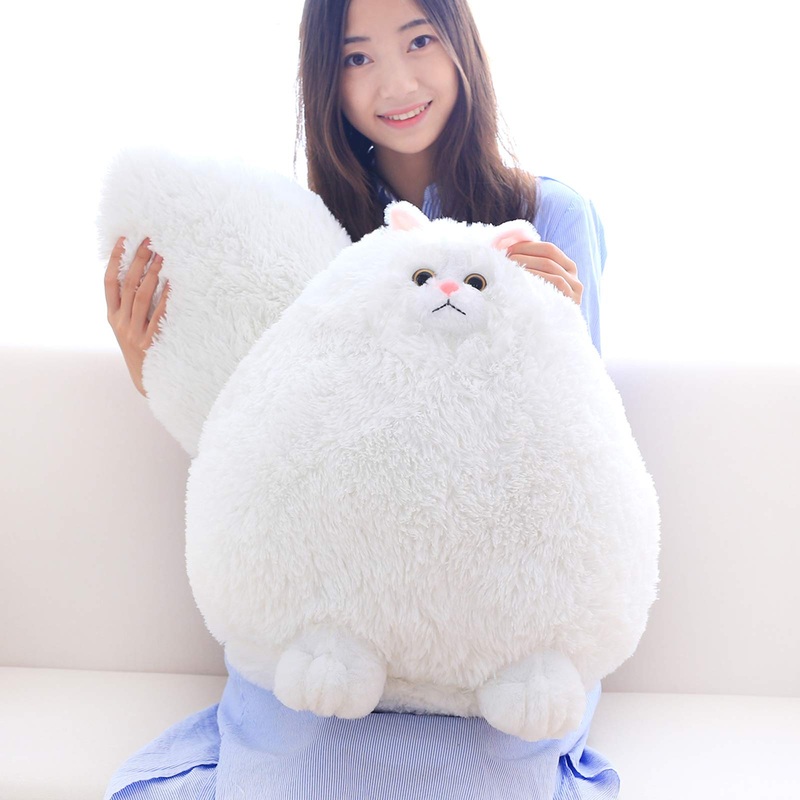 Winsterch Giant Cat Stuffed Animal,Big Stuffed Animal 20 Inches Plush Cat Animal Baby Doll Birthday Mother'S Day Christmas Day Gifts For Kids,Boys,Girls,Large Fluffy White Stuffed Cat Plush Toy