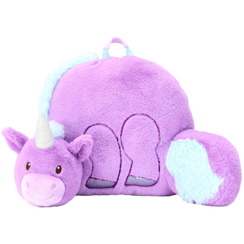 Animal Adventure | Soft Landing | Nesting Nooks | Plush Unicorn Backrest, Purple/Blue, 14' X 26' X 16'