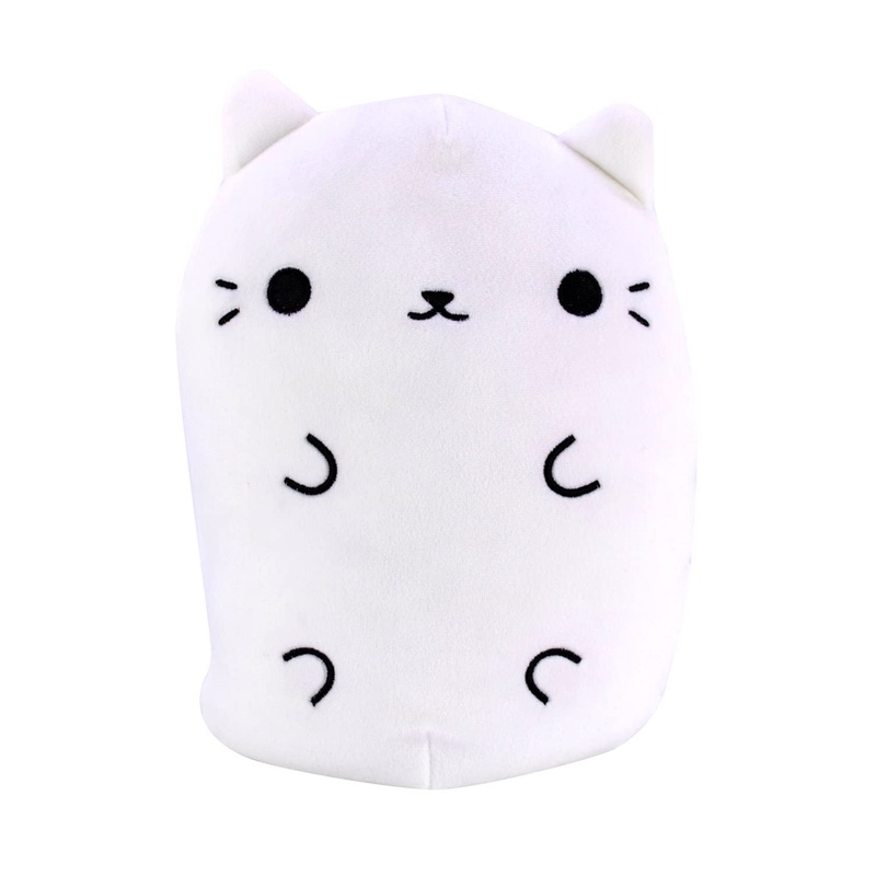 Cats Vs Pickles - Holiday Jumbo - Snowball - 8' Super Soft & Squishy Bean-Filled Weighted Stuffed Animals - Great For Kids - Collect As Desk Pets, Fidget Toys, Or Sensory Toys., Small (V1169)