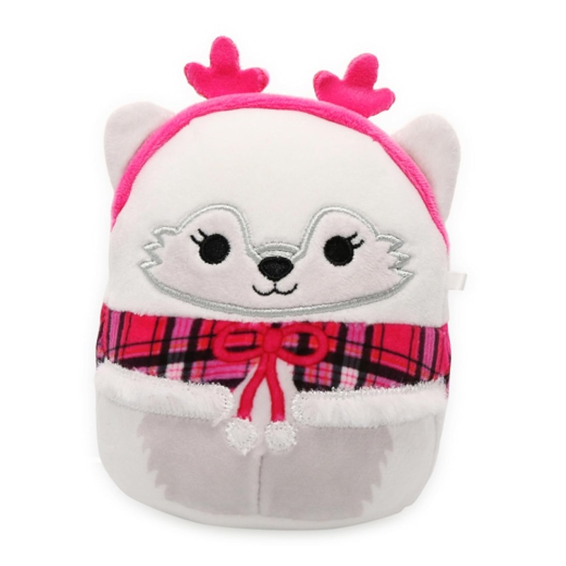 Squishmallows Kellytoy 2022 4'' Gracelynn The Winter Fox - Includes Stickers Multicolor
