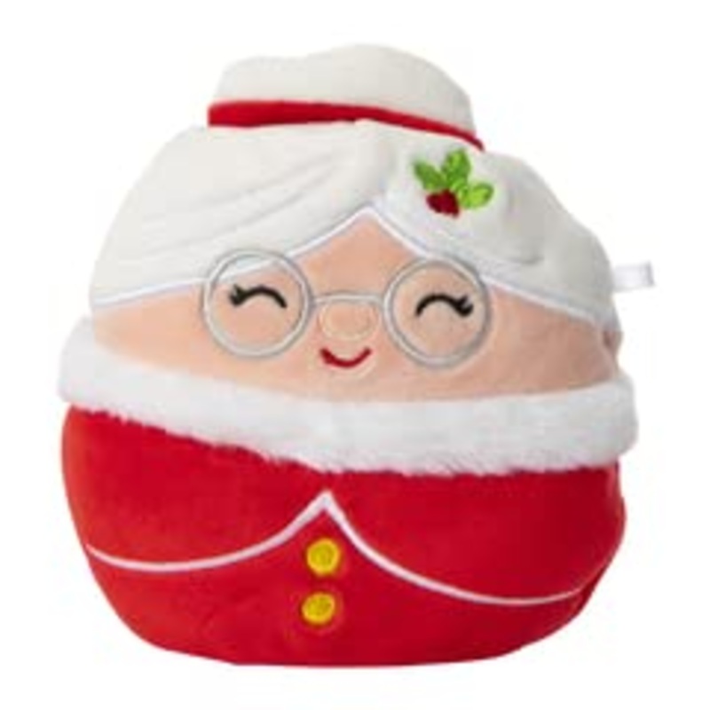 Squishmallows Kellytoy 2022 4' Nicolette Mrs. Santa - Includes Stickers