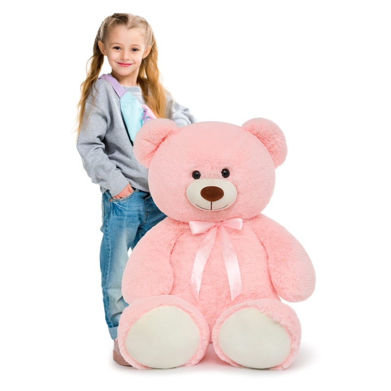 Tezituor 40 Pink Big Teddy Bear, Giant Stuffed Animal Plush,Soft Bear Gifts For Christmas, Birthday,Valentine, Baby Shower.
