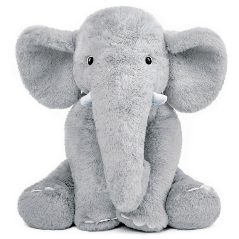 Weigedu 13' Gray Elephant Stuffed Animal - Plush Toy For Boys, Girls, Kids, Baby Shower, Bedtime, Birthday