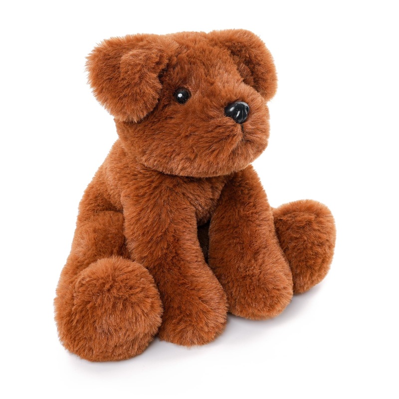 Weigedu Chocolate Labs Labrador Stuffed Animals, Stuffed Puppies, Retrievers Dog Plush Toys For Kids Boys Girls Birthday Bedtime Gifts, 7.9 Inches, Brown Chocolate