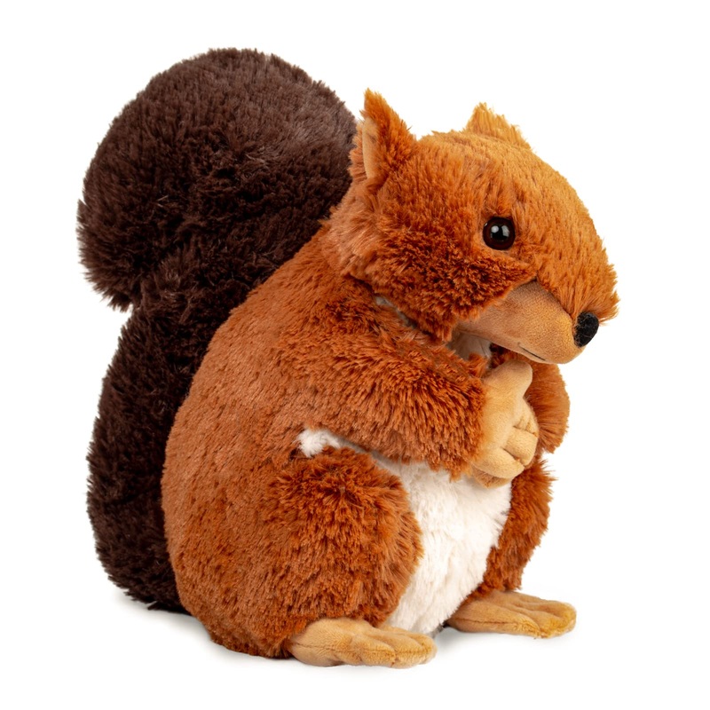 Weigedu Plush Squirrel Stuffed Animal, Huggable Furry Squirrel Toy For Kids Birthday Boys Girls Babies Bedtime Gift, 9.5'