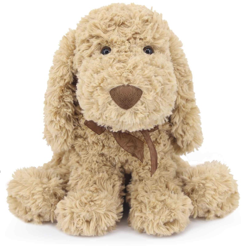 Weigedu Poodle Puppy Goldendoodle Stuffed Animal, Adorable Toy Dog Labradoodle Plush For Kids Boys Girls Birthday Easter Christmas Bedtime Gift, 11.8 Golden