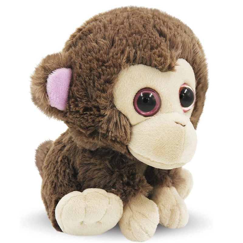 Weigedu Small Plush Toys Babies Monkey Stuffed Animals, 5.9 Inches, Kaffee Brown Chocolate