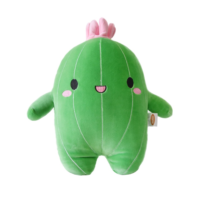 Baboli Cuddly Cactus Stuffed Plant Pillow With Smile Face And Pink Antenna Honey Cacti Plush Soft Toy Pretty Sweet Mascot Gifts For Kids Girls And Boys Present For Birthday Or Party 22.7 Inches