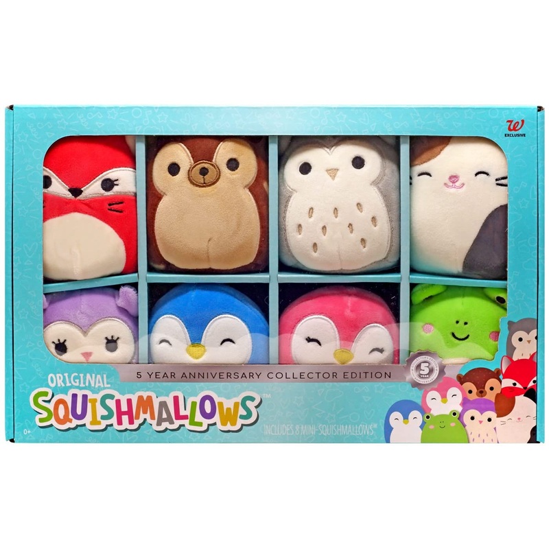 Squishmallows 5 Year Anniversary Fifi, Hans, Hoot, Cameron, Holly, Puff, Piper & Wendy Exclusive 4-Inch Plush 8-Pack Set