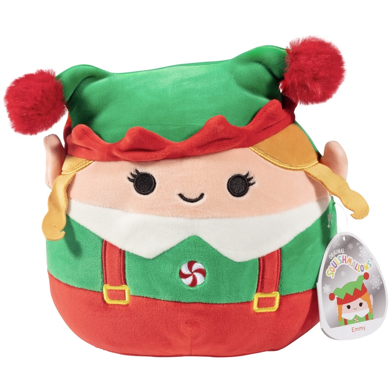 Squishmallows 8' Emmy The Christmas Elf - Official Kellytoy Holiday Plush - Soft And Squishy Stuffed Animal Toy - Great Gift For Kids, Boys, & Girls