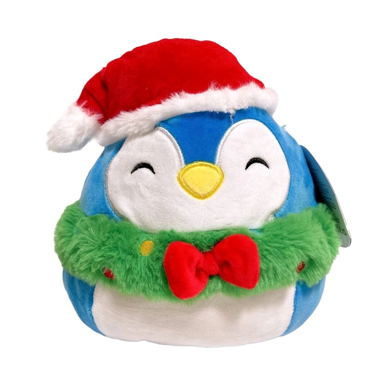 Squishmallows Kellytoy Christmas Wreath Squad 8' Plush Doll Toy (8' Puff The Penguin)